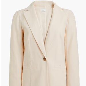 J CREW Relaxed Linen Blend Blazer - Dusty Ivory - Size 18 - Brand New